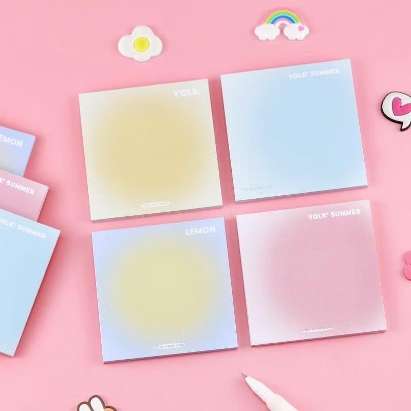 Giấy ghi chú gradient Yolk Summer Giấy ghi chú gradient nhiều màu đồ dùng học tập học sinh