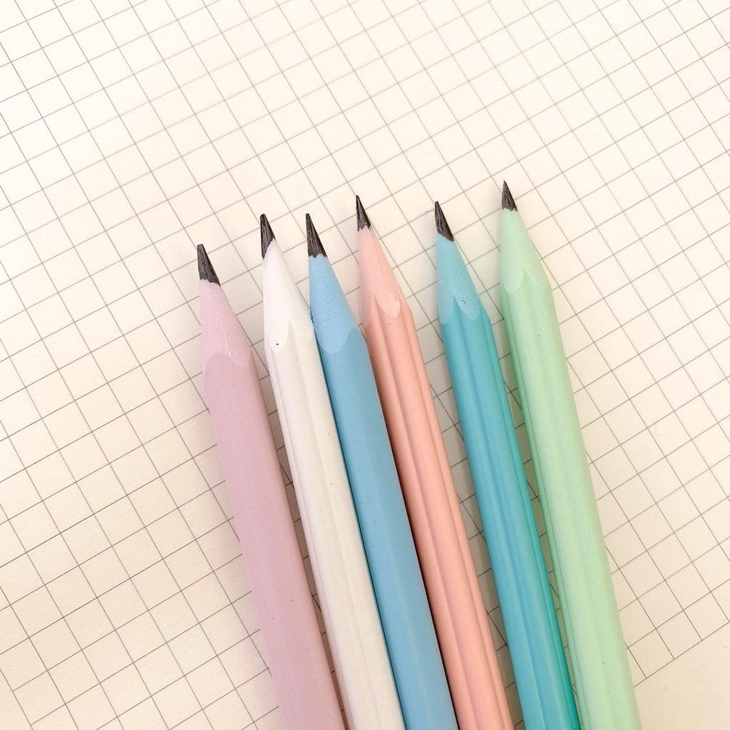 Bút chì gỗ pastel 2B Bút chì gỗ màu pastel đồ dùng học tập học sinh