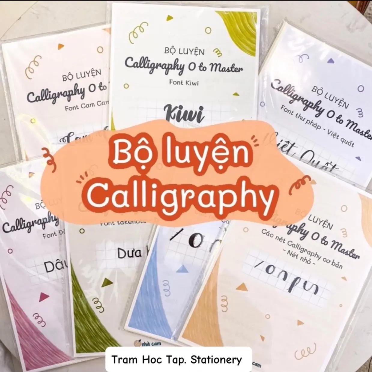 Tổng hợp các phân loại bộ luyện chữ Calligraphy Các font chữ hiện đại trong bộ luyện chữ Calligraphy