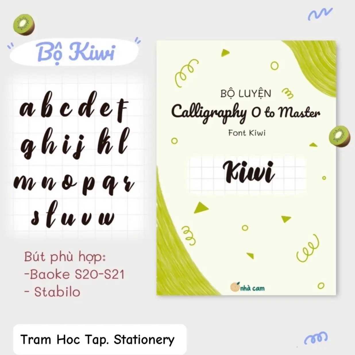 Bộ luyện chữ Calligraphy Font Kiwi Luyện chữ Calligraphy Font Kiwi hiện đại