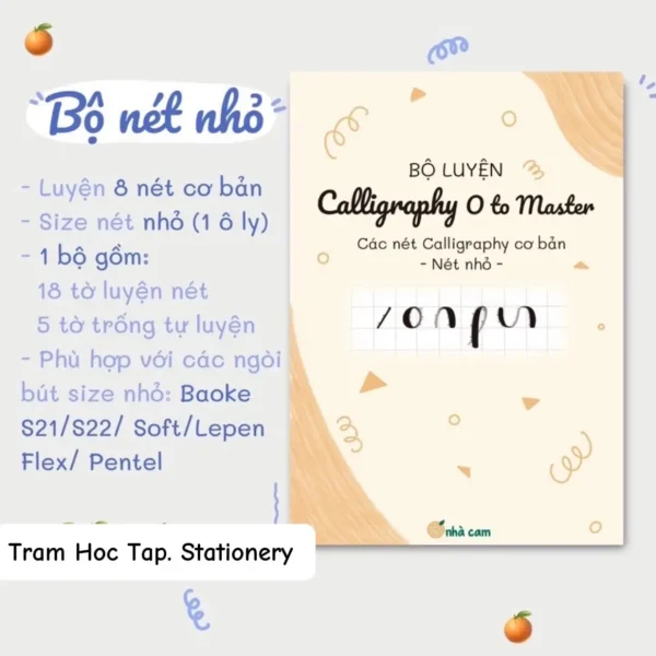 Bộ luyện chữ calligraphy nét nhỏ