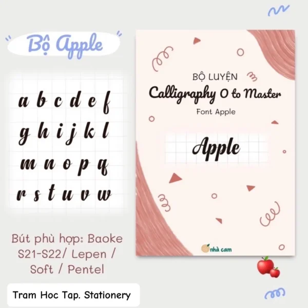 Bộ luyện chữ calligraphy Apple (Táo)