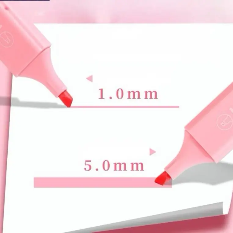 Kích thước nét vẽ bút highlight tiện ích Ngòi bút highlight tiện ích hai kích thước nét vẽ