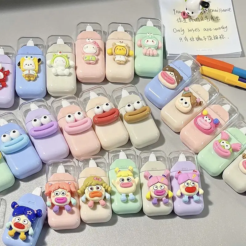 Bộ sưu tập bút xoá kéo dễ thương Các mẫu bút xoá kéo mặt xấu và hoạt hình đa dạng
