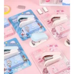 Bộ dập ghim mini hình chibi thỏ hồng và phi hành gia kèm hộp ghim