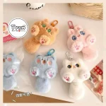 Các mẫu móc khóa sóc bông trang trí dễ thương trên bàn
