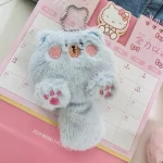 Móc khóa sóc bông trang trí màu xanh dương