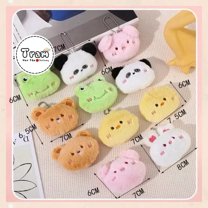 Kích thước các mẫu móc khoá gấu bông có còi