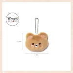 Móc khoá gấu bông hình gấu nâu kích thước 7.8cm