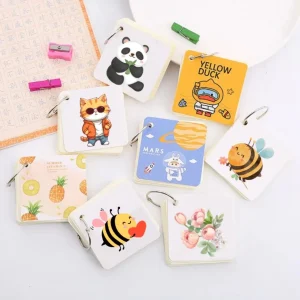 Set 2 sổ học từ vựng tiếng Anh flashcard hình thú dễ thương