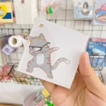 Sổ học từ vựng tiếng Anh hình mèo xám dabbing tinh nghịch