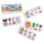 Trọn bộ set 4 tấm stickers dễ thương thỏ hồng và sư tử Lulu