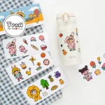 Biến thể stickers dễ thương Lulu thỏ hồng trang trí