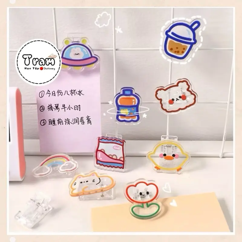 Trang trí với kẹp giấy xinh xắn acrylic Trang trí phòng học bằng kẹp giấy xinh xắn acrylic