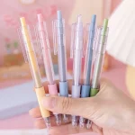 thiết kế bấm của bút gel có đệm tay màu pastel