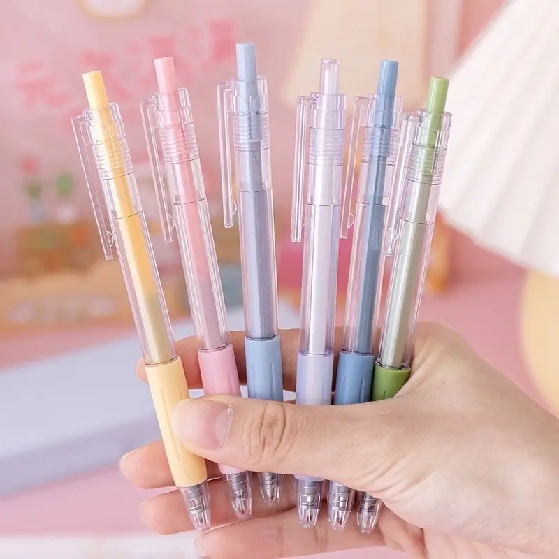 Thiết kế bấm bút gel có đệm tay màu pastel thiết kế bấm của bút gel có đệm tay màu pastel