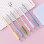 set 6 bút gel có đệm tay màu pastel mực đen Hàn Quốc