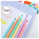 Bộ bút viết chữ Calligraphy ngòi brush đặt trên sổ tay
