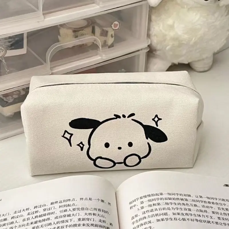 Túi bút thỏ trắng Pochacco canvas Túi bút vải canvas họa tiết thỏ trắng Pochacco
