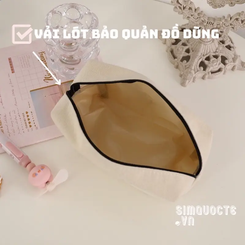 Vải lót túi bút gấu dâu LOTSO Lớp vải lót bên trong túi bút vải gấu dâu LOTSO