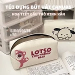 Túi bút vải gấu dâu LOTSO canvas họa tiết dễ thương