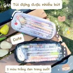 Túi đựng bút tiện lợi sức chứa lớn màu đen trắng