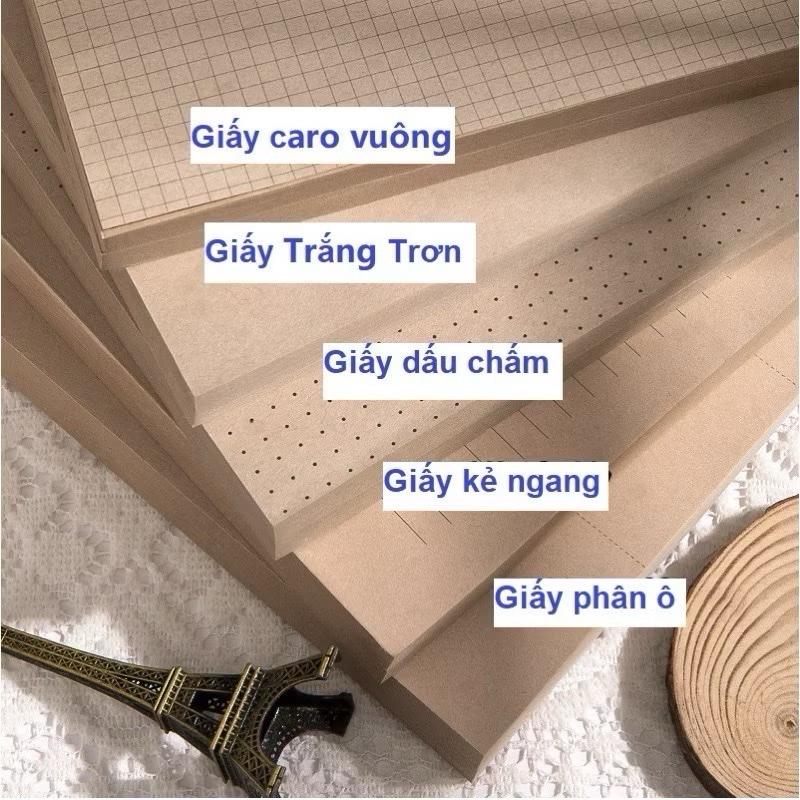 Phân loại giấy nháp màu Kraft đa năng Các loại giấy nháp màu Kraft caro trơn kẻ ngang chấm dot