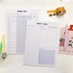 Giấy nháp Kraft mẫu Word List và Daily Plan