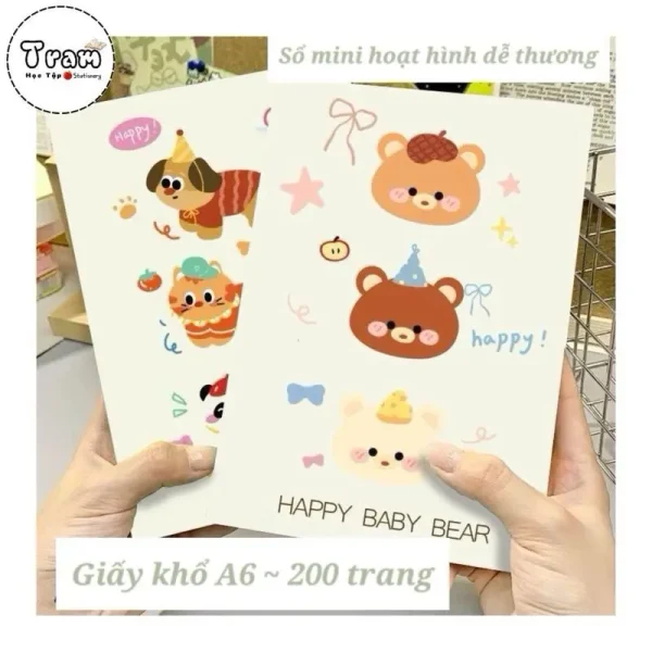 Sổ a6 Happy baby bear 100 tờ