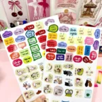 Sticker ghi chú đi kèm nhãn vở in theo môn học cấp 1-2-3