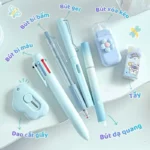 Chi tiết các món đồ dùng học tập học sinh màu xanh dương