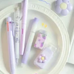 Set đồ dùng học tập học sinh màu tím pastel sang chảnh